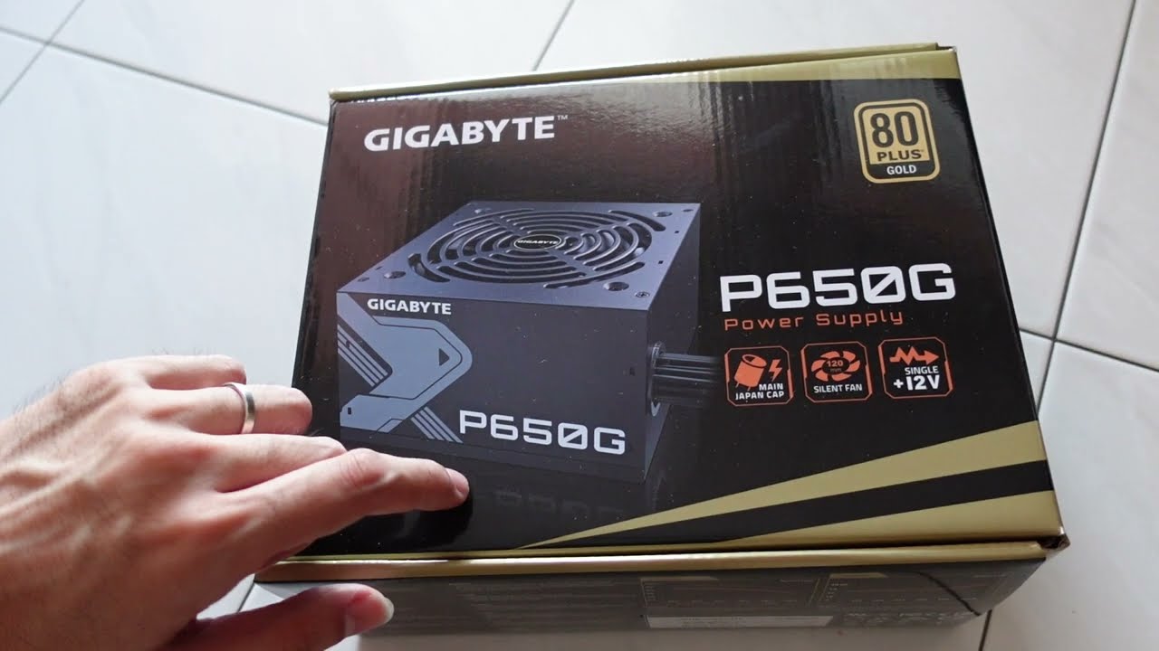 UNBOXING: Gigabyte P650G 80PLUS Gold Power Supply (650W) PC PSU | GP-P650G