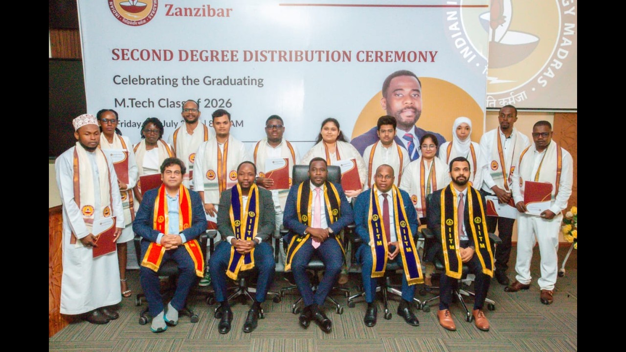 Second Degree Distribution Ceremony | MTech Batch 2024-26) | IITM Zanzibar | Friday, July 3, 2026