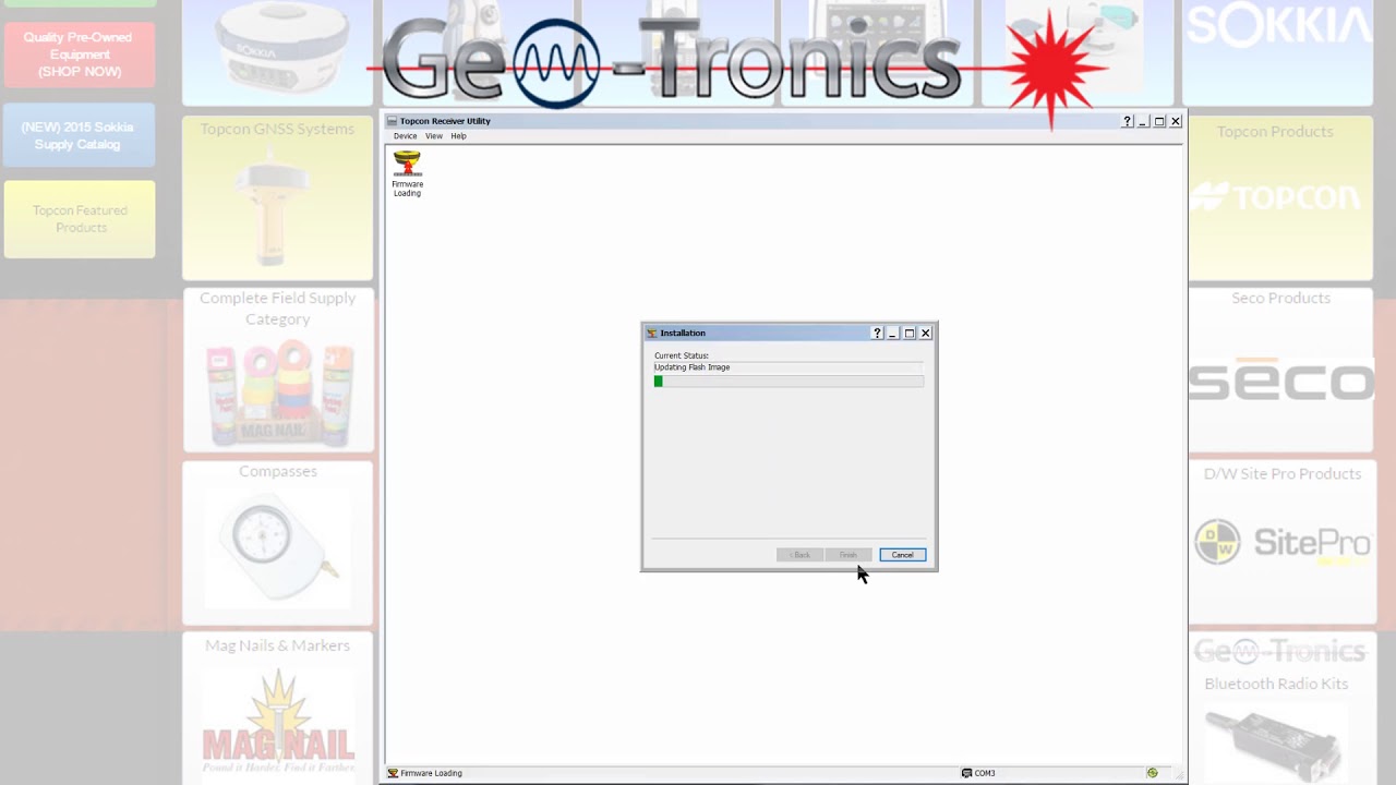 TOPCON Firmware Loading Video