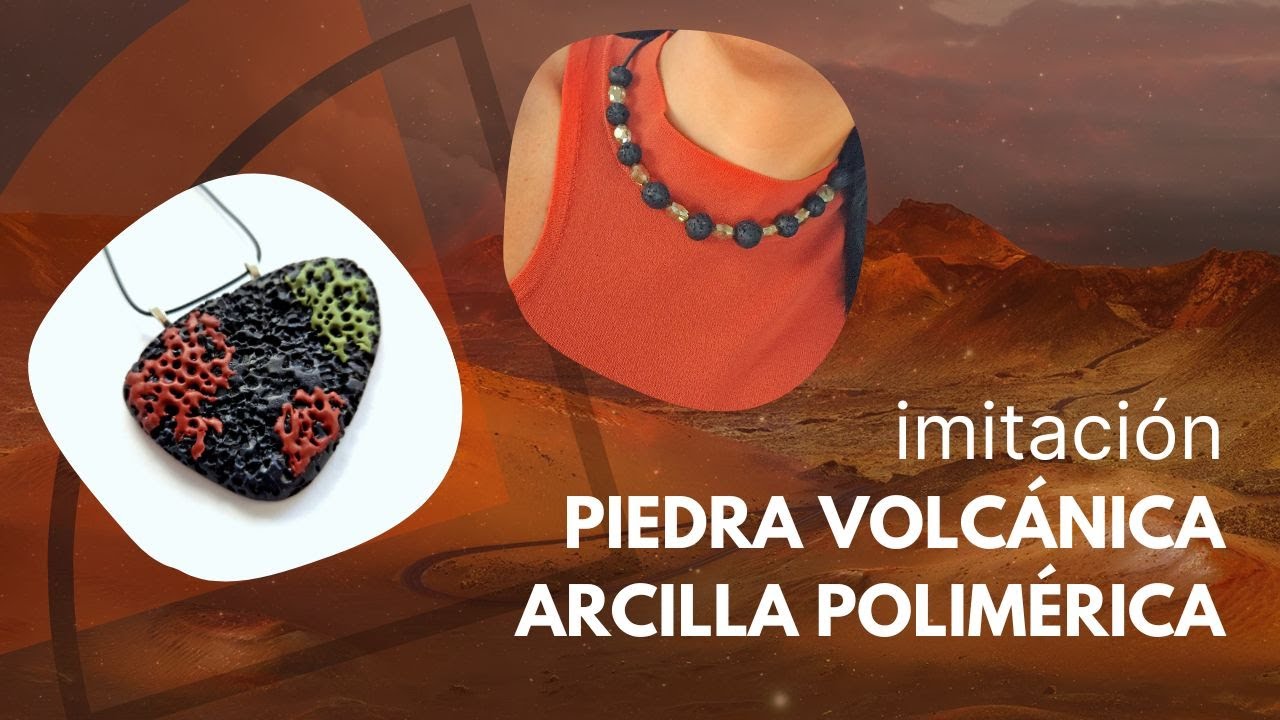 Imitación piedra volcánica en arcilla polimérica. Homenaje a la isla canaria de Lanzarote -Timanfaya