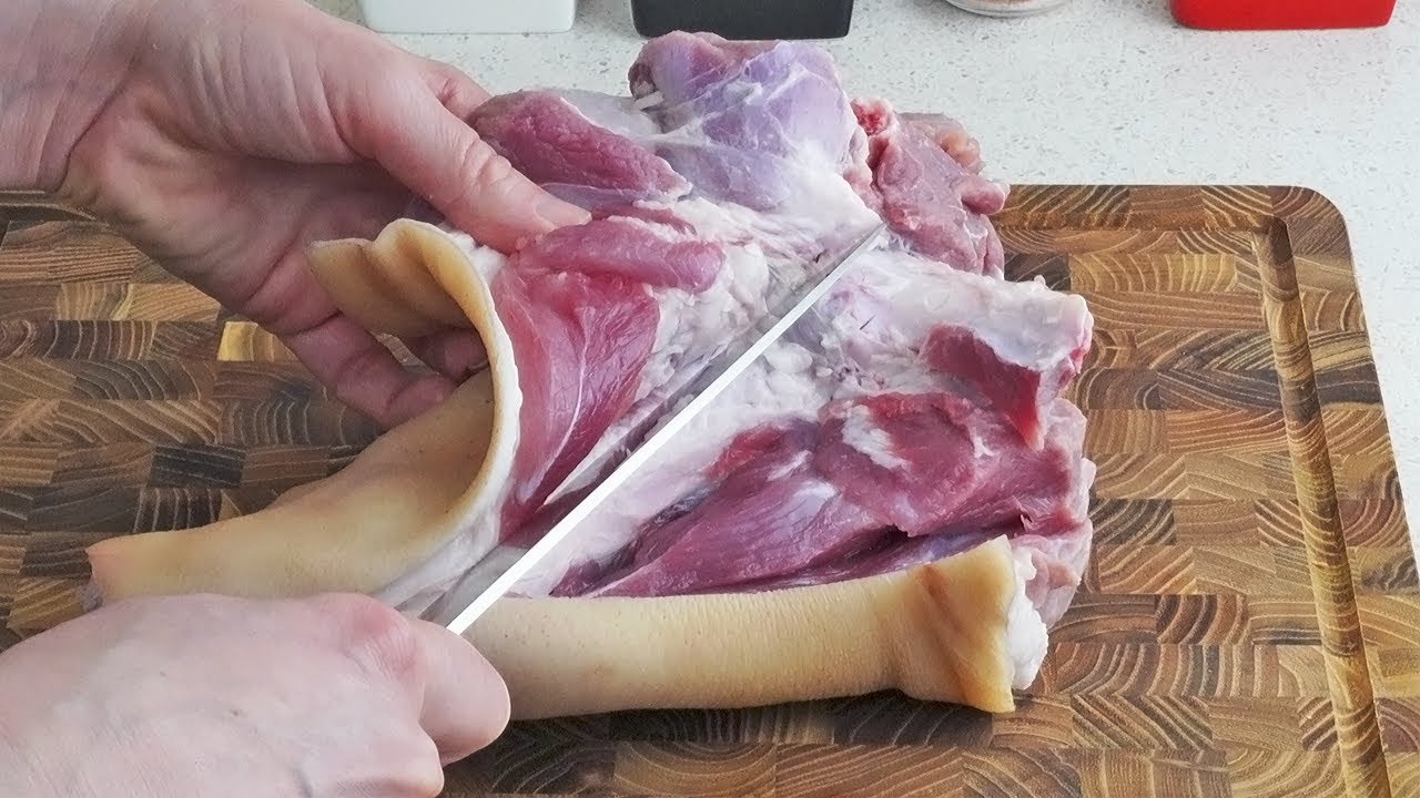 Ветчина из свинной рульки/ замечательный рулет из свиной рулетки очень легкий # 149
