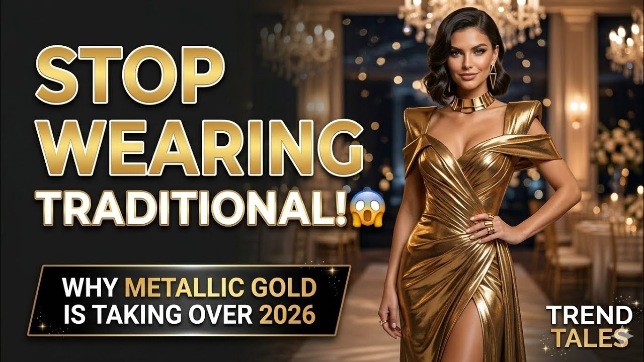 Gold Is The New White! ✨ 2026 Metallic Gold Evening Wedding Trends 🏆