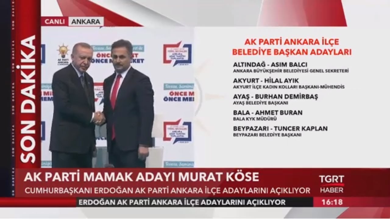 AK Parti Ankara İlçe Belediye Başkan Adayları Açıklandı