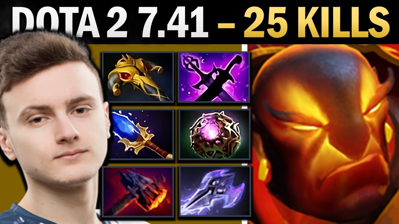 Ember Spirit Dota 2 7.41 with 25 Kills and Octarine - Dota Gameplay