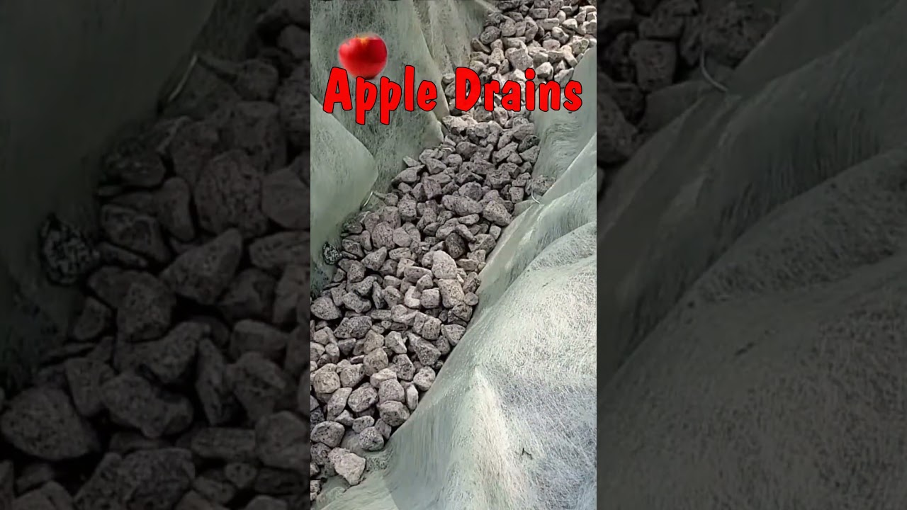 FRENCH DRAIN - Fabric with Stone #drainagesystem