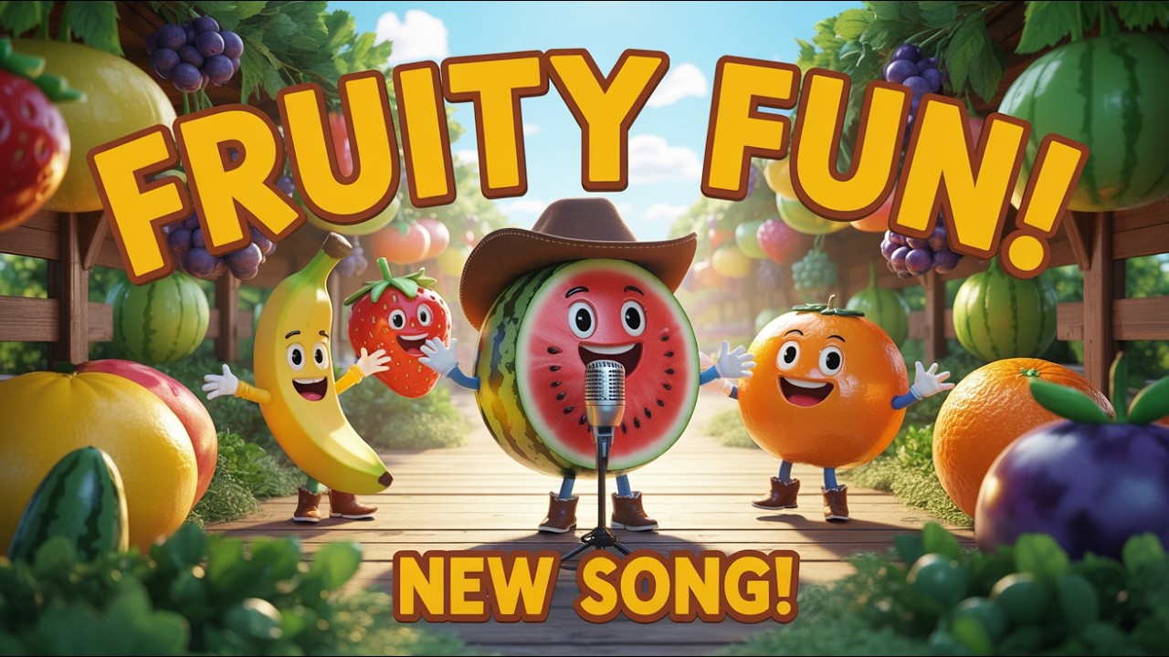 Kids English Fruit Song Learn Apple Banana Mango Grapes Orange Sing Along Music