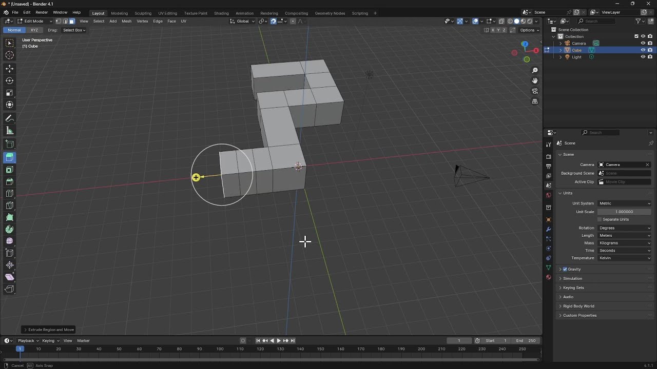 Videoguide - How to Use and Setup Blender Absolute Grid, Units, Scale, Snap, Precise Modular Editing
