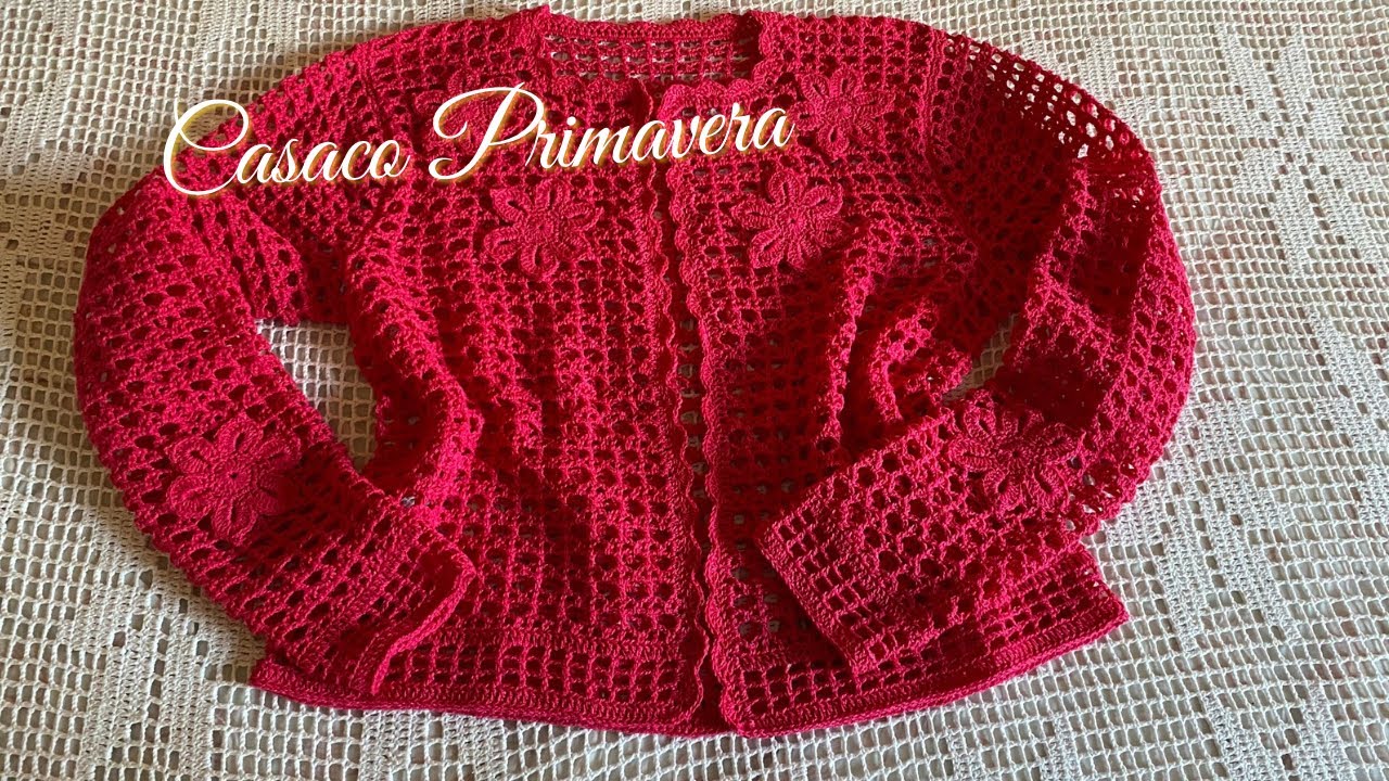 Cardigan de Croche Primavera Tam XG por @CrisTelesCroche