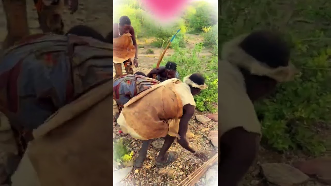 Chaba's friends all break open watermelons and eat them #realafrica #masaimara #hadzabetribe #brazil