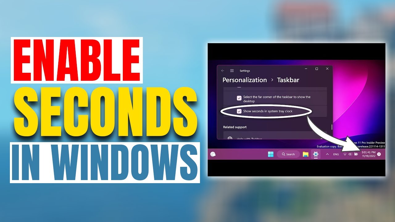 How to Enable or Show Seconds in Windows 11 Clock?