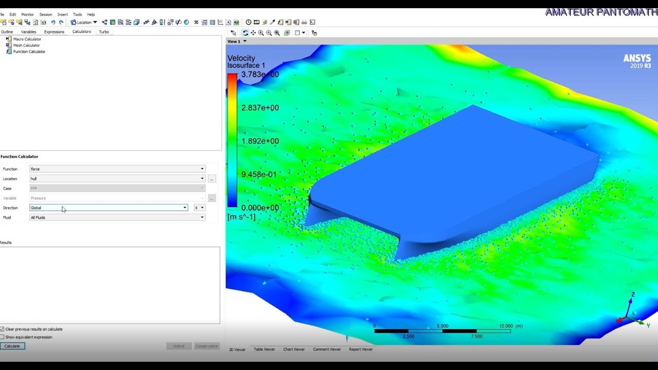 CFD HULL DRAG ANALYSIS - ANSYS FLUENT.