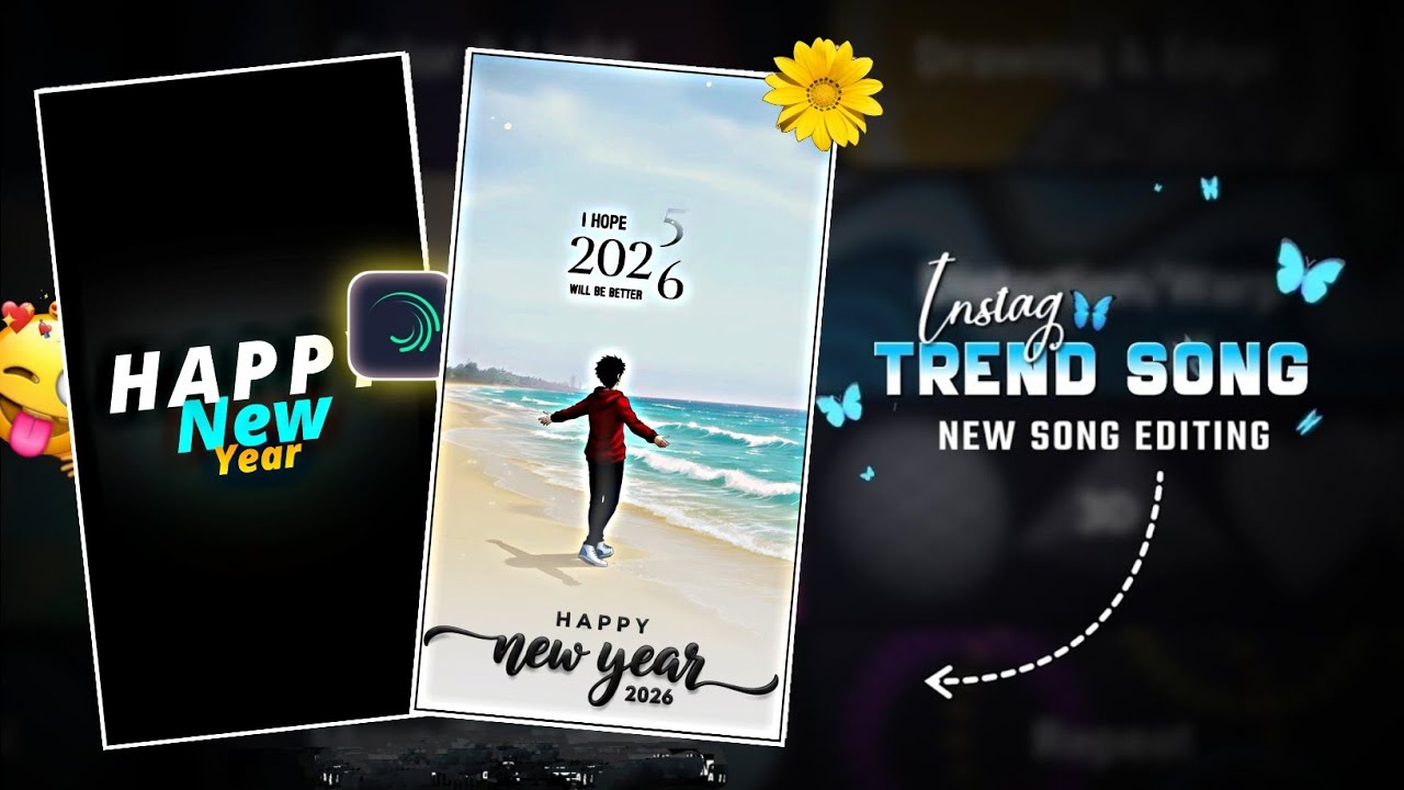 Happy New Year 2026 Status Editing 🎉 | New Style Alight Motion Video Editing