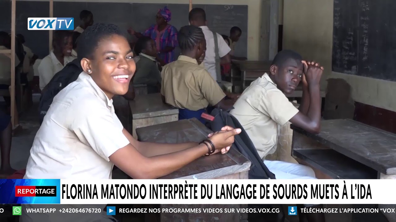 Florina  MATONDO interprète du langage de sourds muets à l'IDA