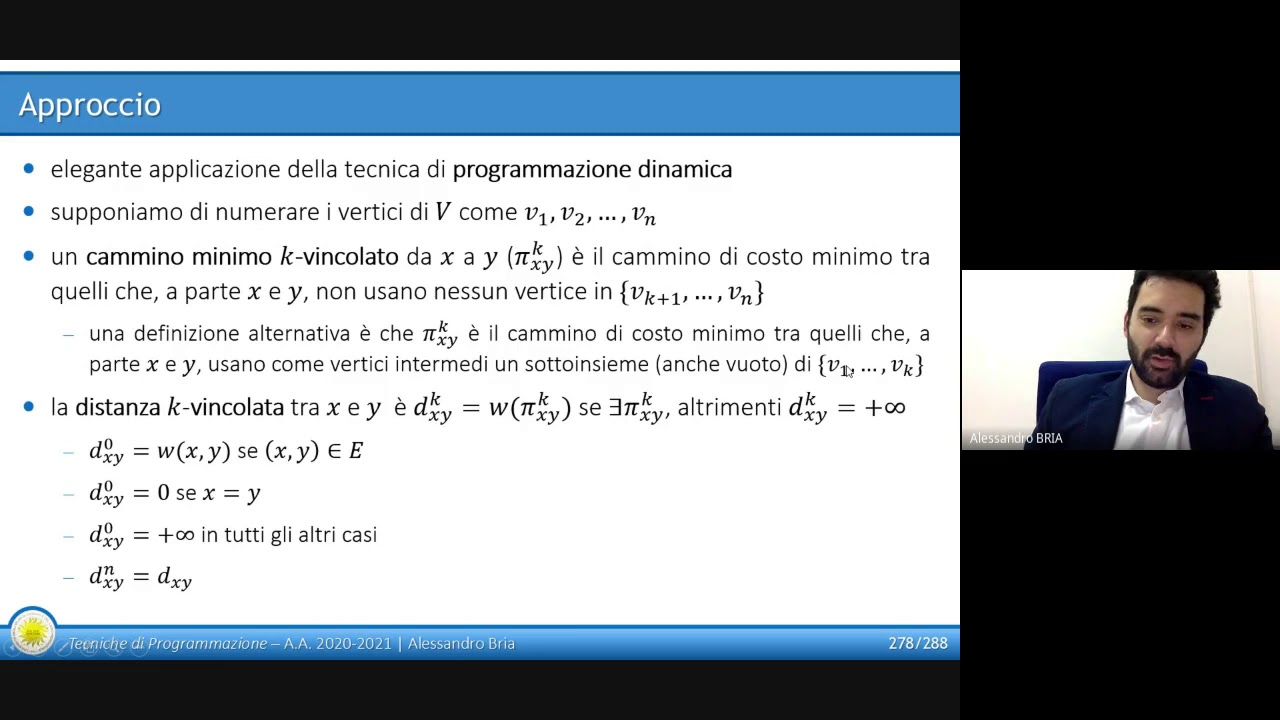 Lezione 44   Floyd Warshall e Implementazione Pacman AI parte 7
