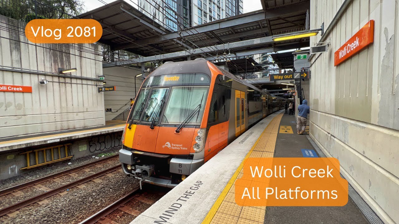 Sydney Trains Vlog 2081: Wolli Creek - All Platforms