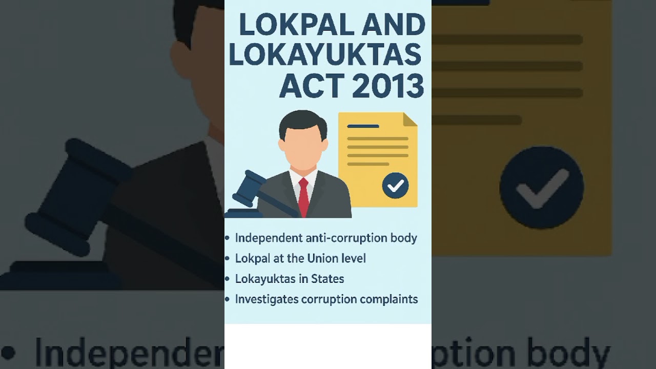 Lokpal and Lokayuktas Act 2013 Explained in 60 Seconds