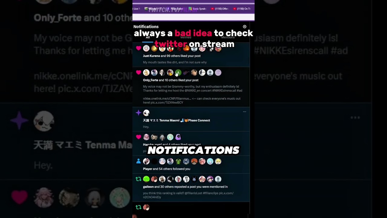 Филиан открывает Твиттер и видит подозрительный пост Тенмы 😭📱