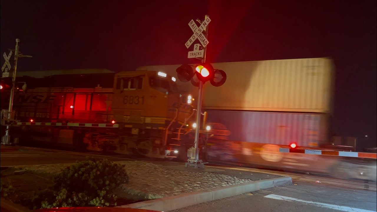 First BNSF Action Of 2026 Monster WB Stack Meet EB Intermodal At Casa Blanca Near Riverside, CA 