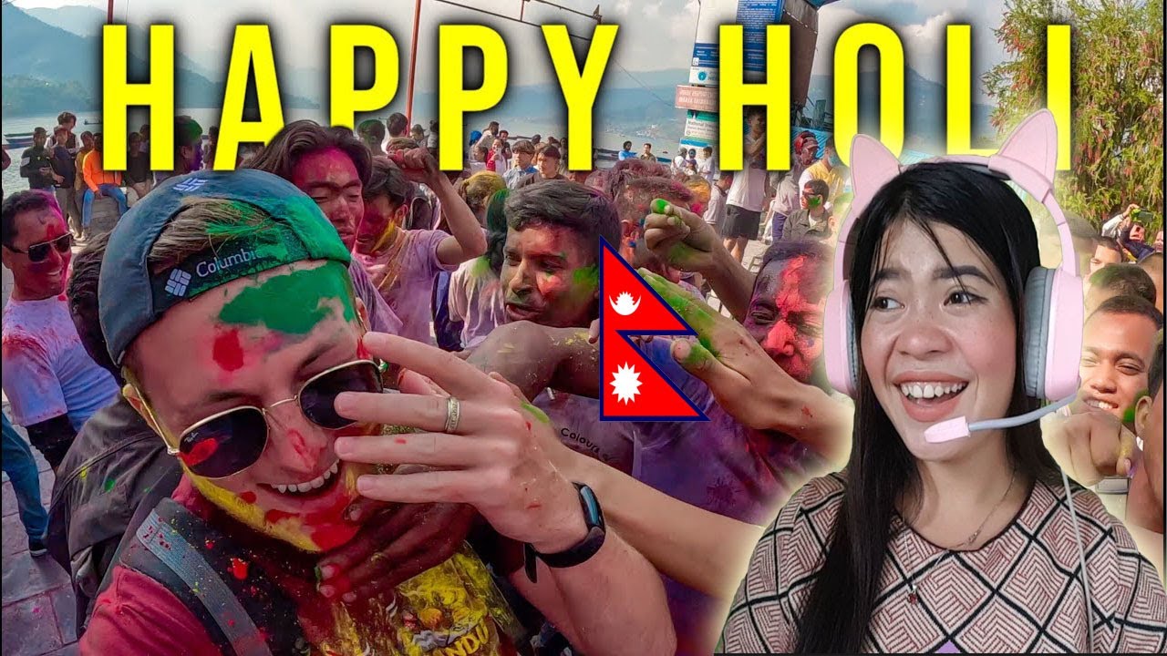 РЕАКЦИЯ НА Иностранца избили на фестивале Холи в Непале 2023🇳🇵