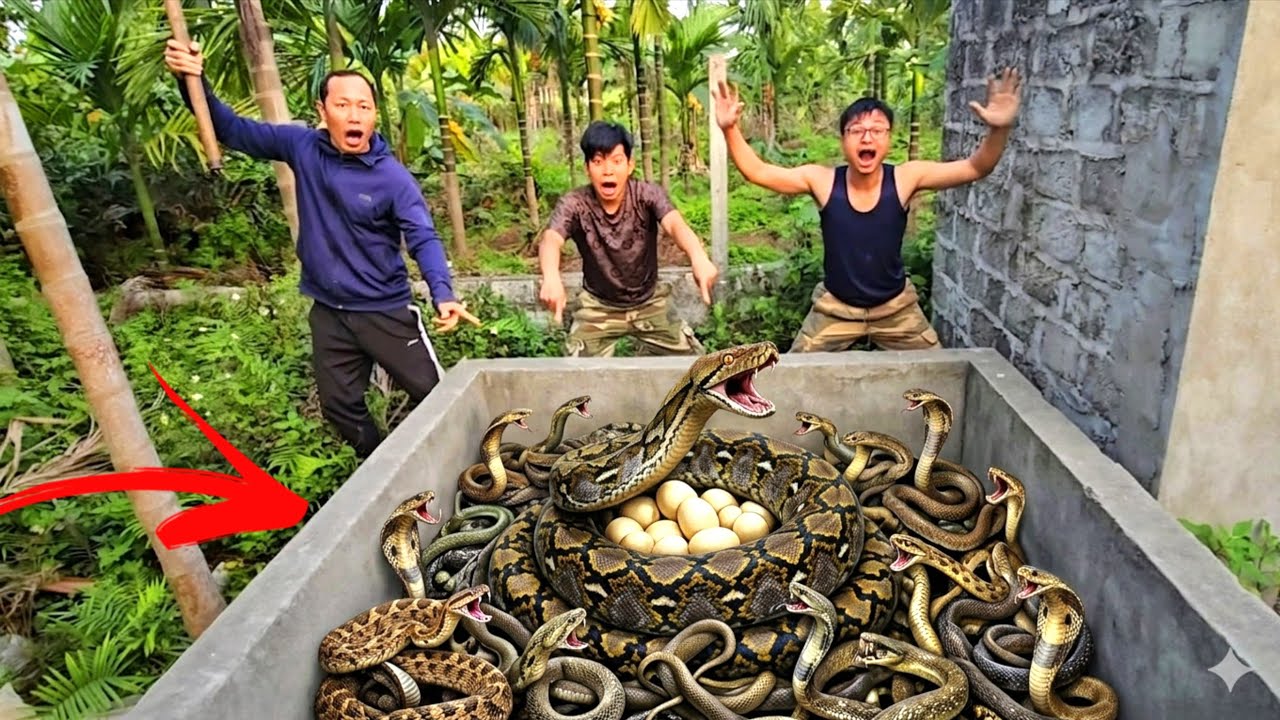 Brave Expert Catch Giant Golden Pythons And 100 Dragon Snakes