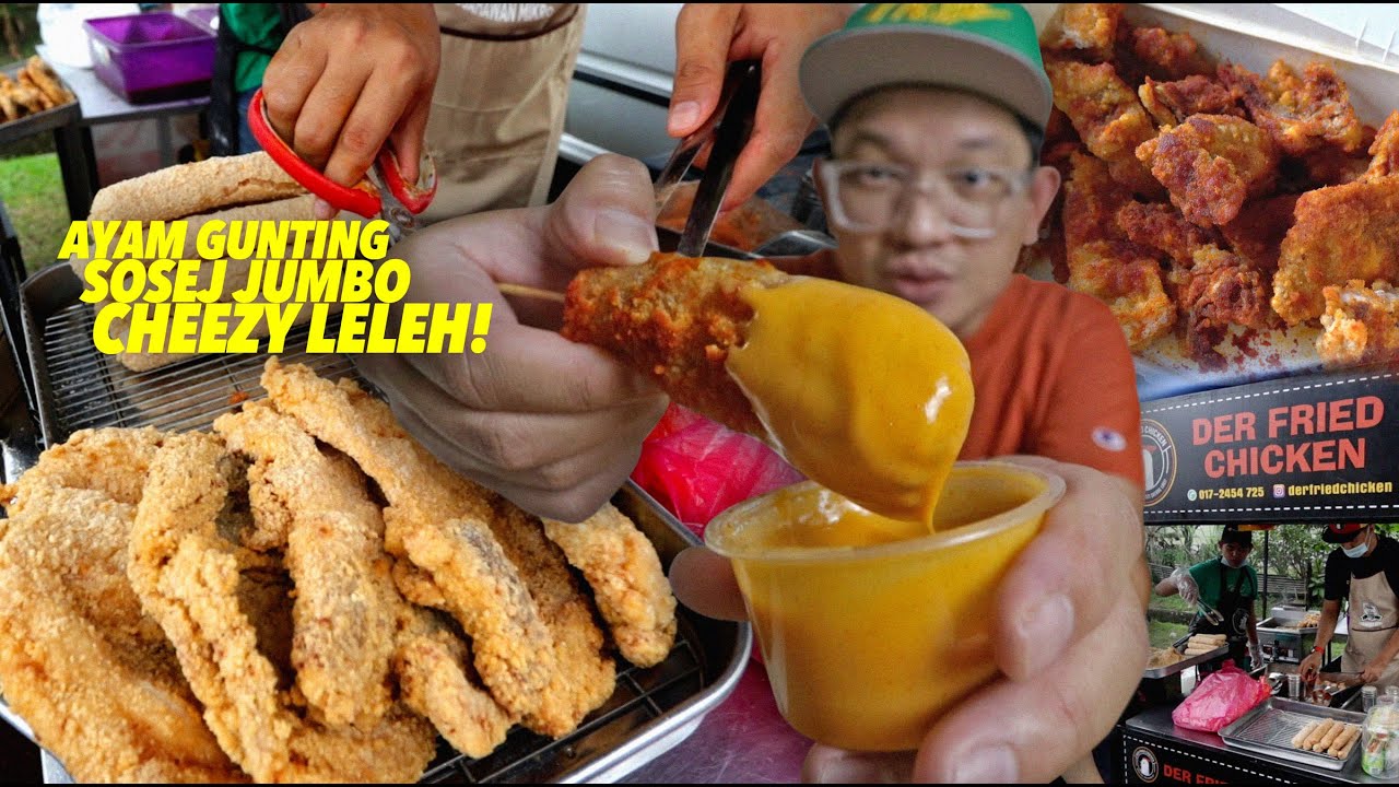 Mengidam Nak Makan SOSEJ JUMBO & AYAM GUNTING CHEEZY LELEH!