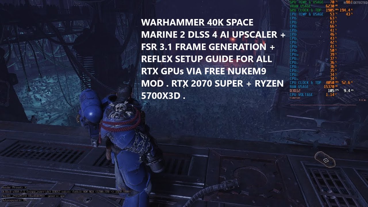 Warhammer 40K Space Marine 2 DLSS 4 + FSR 3.1 Frame Gen + Reflex + Artifacts Fix Mods For RTX GPUs