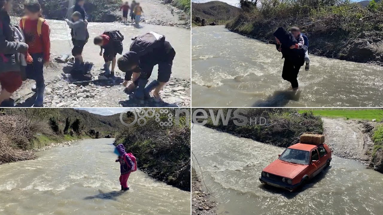 Në fshatin Papër-Sollak s’ka urë, fëmijët kalojnë në mes të ujit: Na rrezikohet jeta çdo ditë