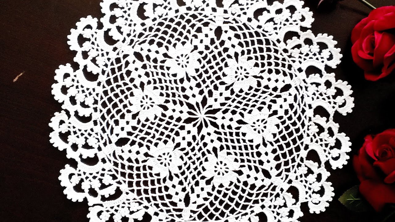 Tutorial Easy Crochet Tablecloth with Easy Crochet Border Knitting Beautiful Table models Border 👇