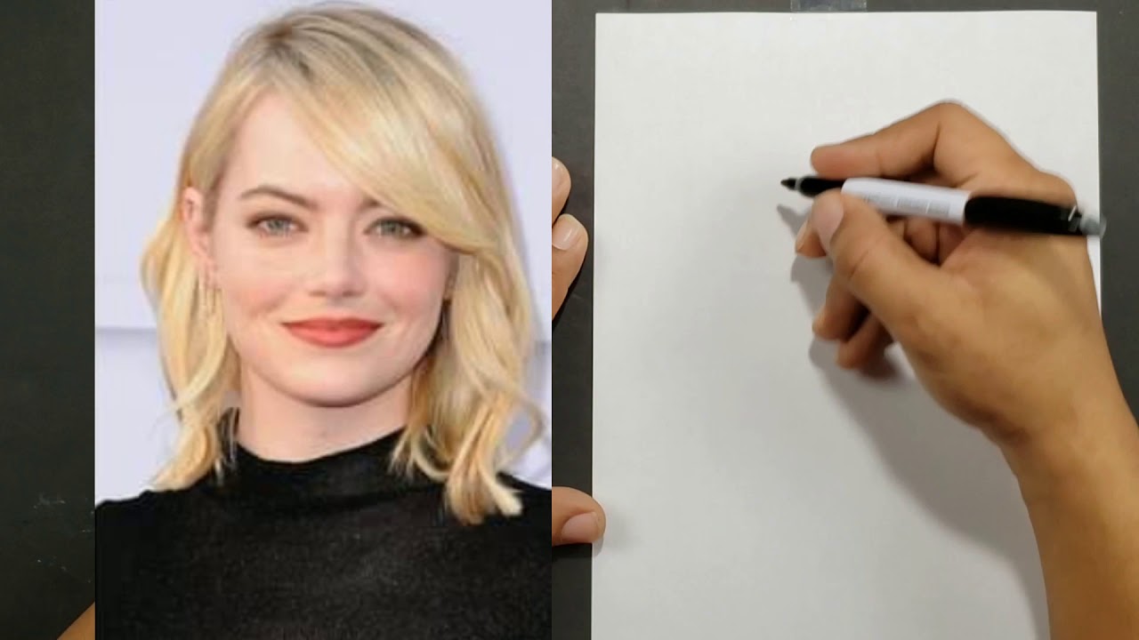 How to draw Caricature Female Head shapes