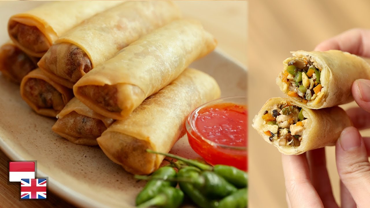 Resep LUMPIA GORENG AYAM JAMUR Favorit Keluarga!