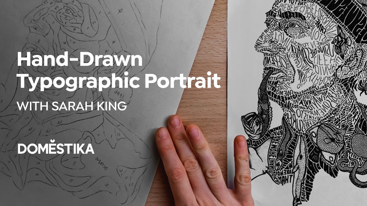 Retrato tipográfico dibujado a mano | Un curso de Sarah King
