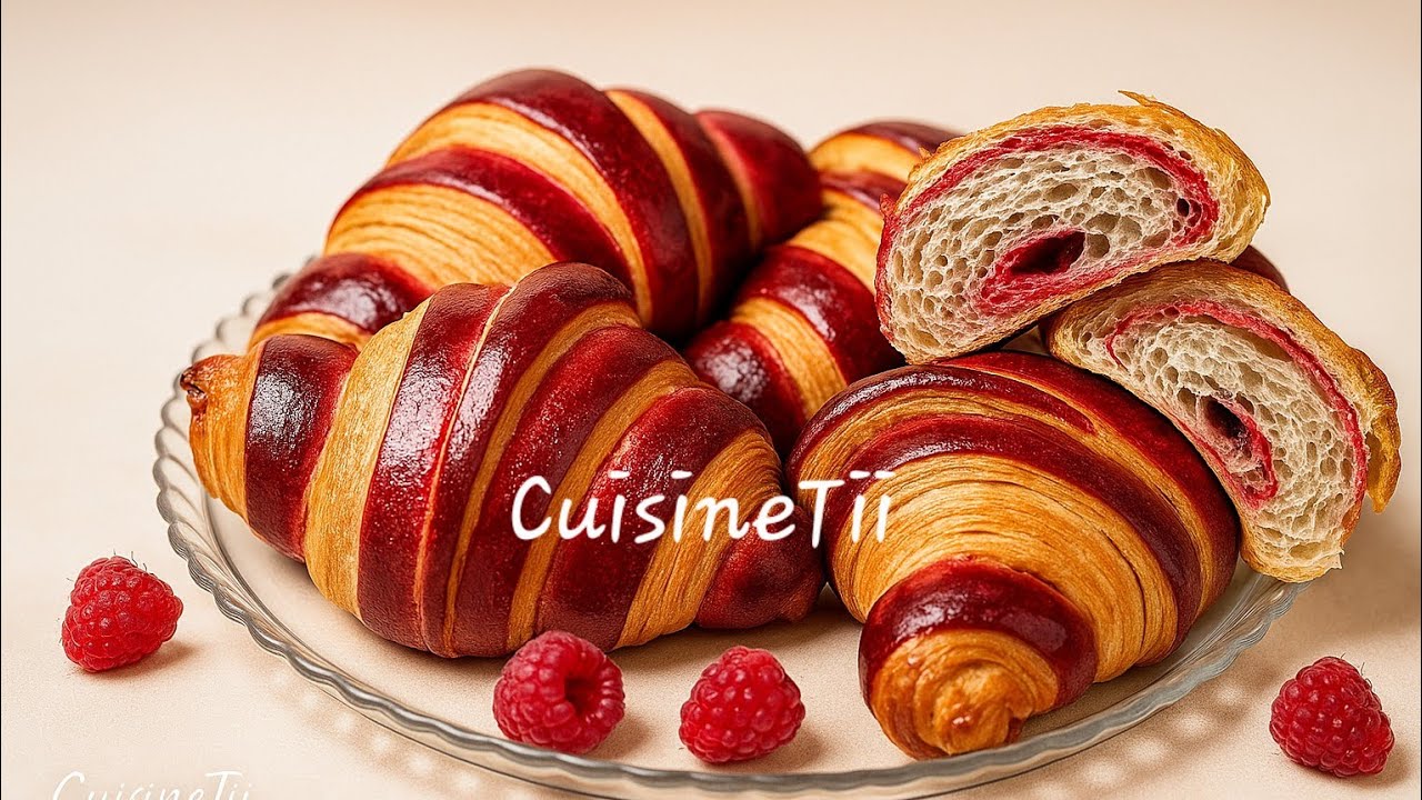 CROISSANT BICOLORE A LA FRAMBOISE Mmmhhhh!!