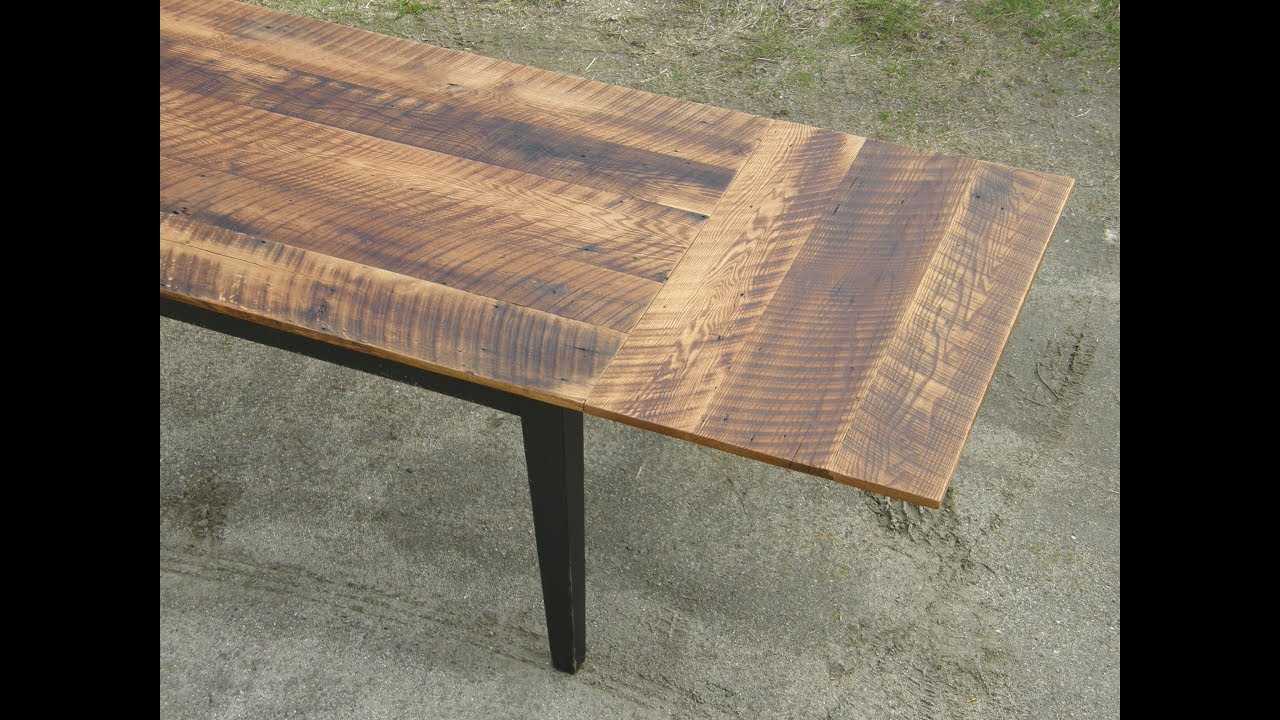 Reclaimed Oak Extension Dining Table Complete Build