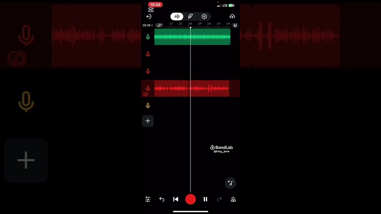 BandLab recording studio quality on iPhone 