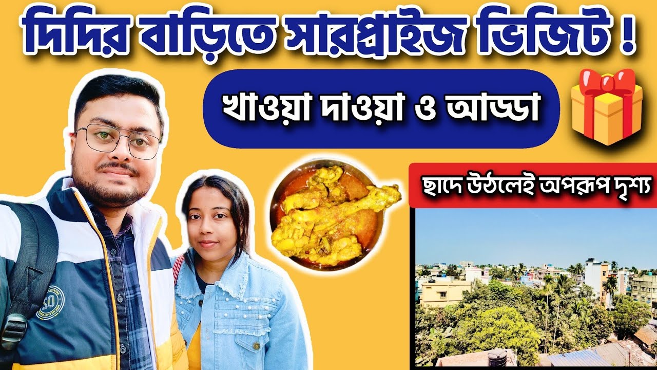 দিদির বাড়িতে সারপ্রাইজ ভিজিট! 🎁 | জমিয়ে আড্ডা ও স্পেশাল খাওয়া-দাওয়া 😍 | Shubha and Sri