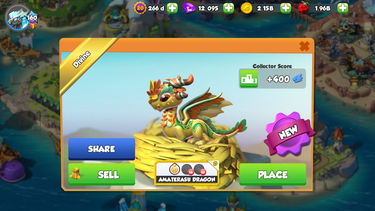 #DML Hatched AMATERASU DRAGON - Dragon Mania Legends