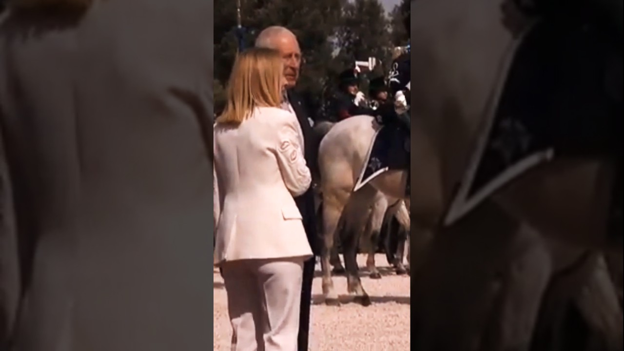 Meloni meets king felipe VI of spain #shortvideo #giorgiameloni #leadership #shorts #youtubeshorts