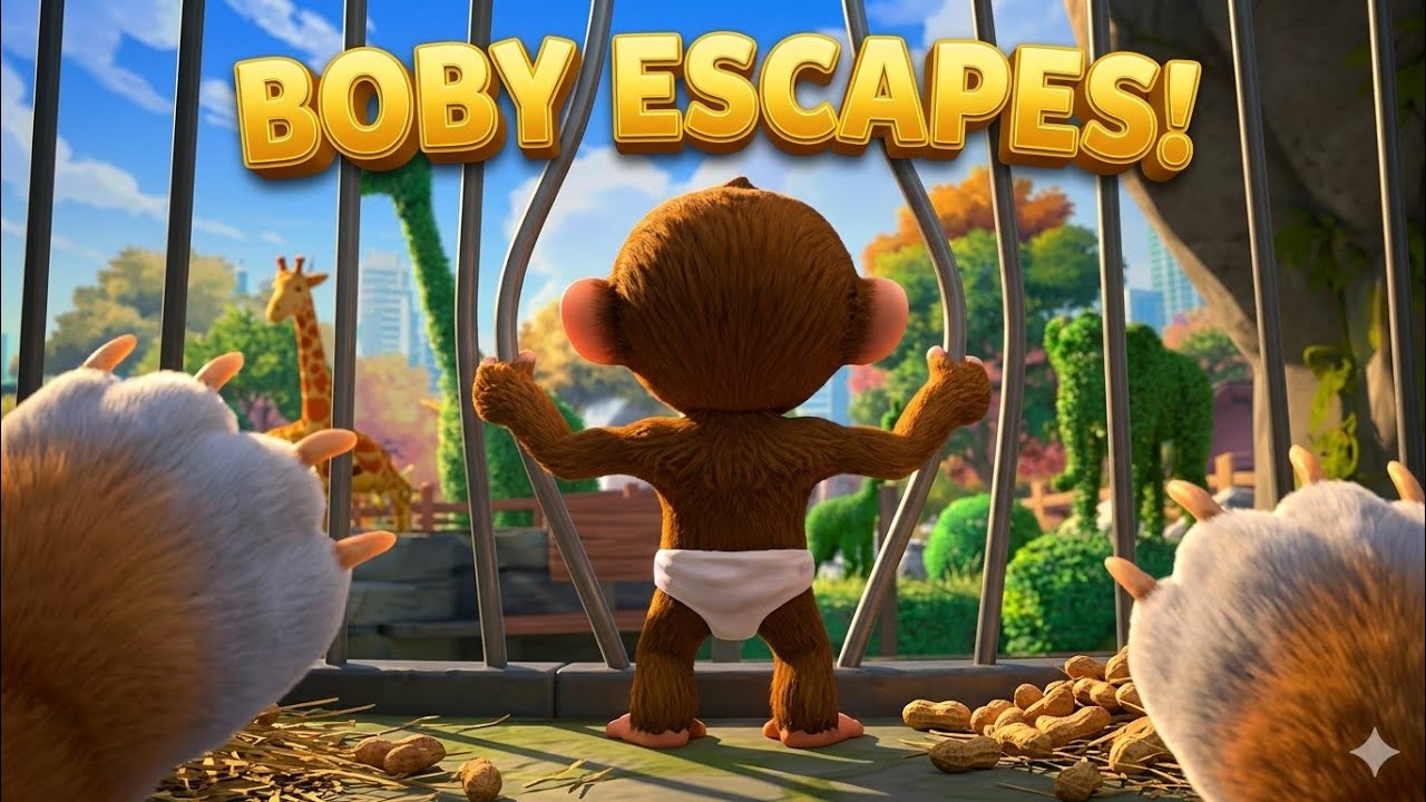 Boby ESCAPES from the zoo cage! I Am Monkey 🐒  