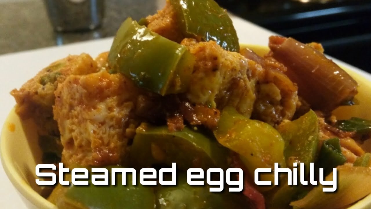 Egg Chilli Recipe/ Steamed egg chilli recipe in English/ Easy egg recipe