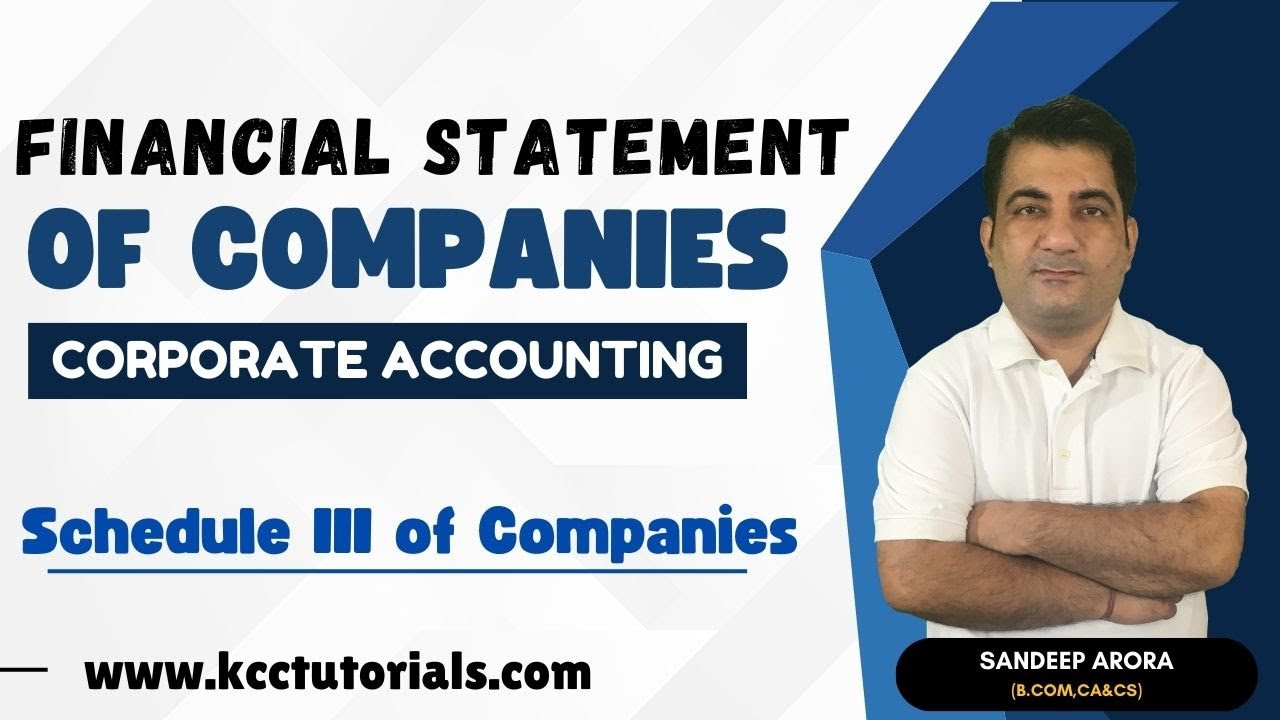 Financial Statement of Companies ( Corporate Accounting ) By CA CS Sandeep Arora
