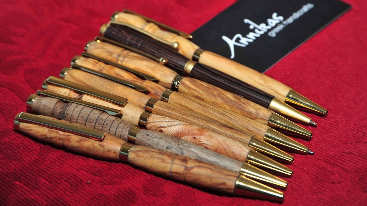 Woodturning pens - Κατασκευη στυλο στον ξυλοτορνο