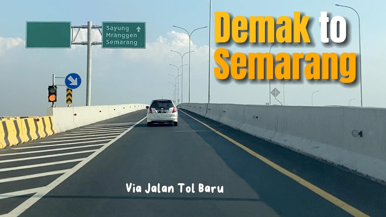 Demak Central Java to Semarang via Demak - Sayung Toll Road❗️Nonstop Driving