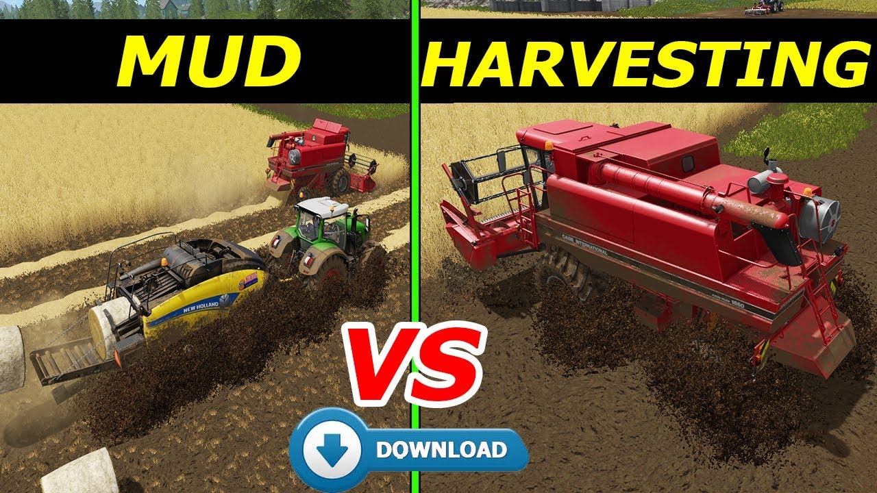 Farming Simulator 17: MUD vs HARVESTING | MUDDY GOLDCREST VALLEY MAP !!! + Link