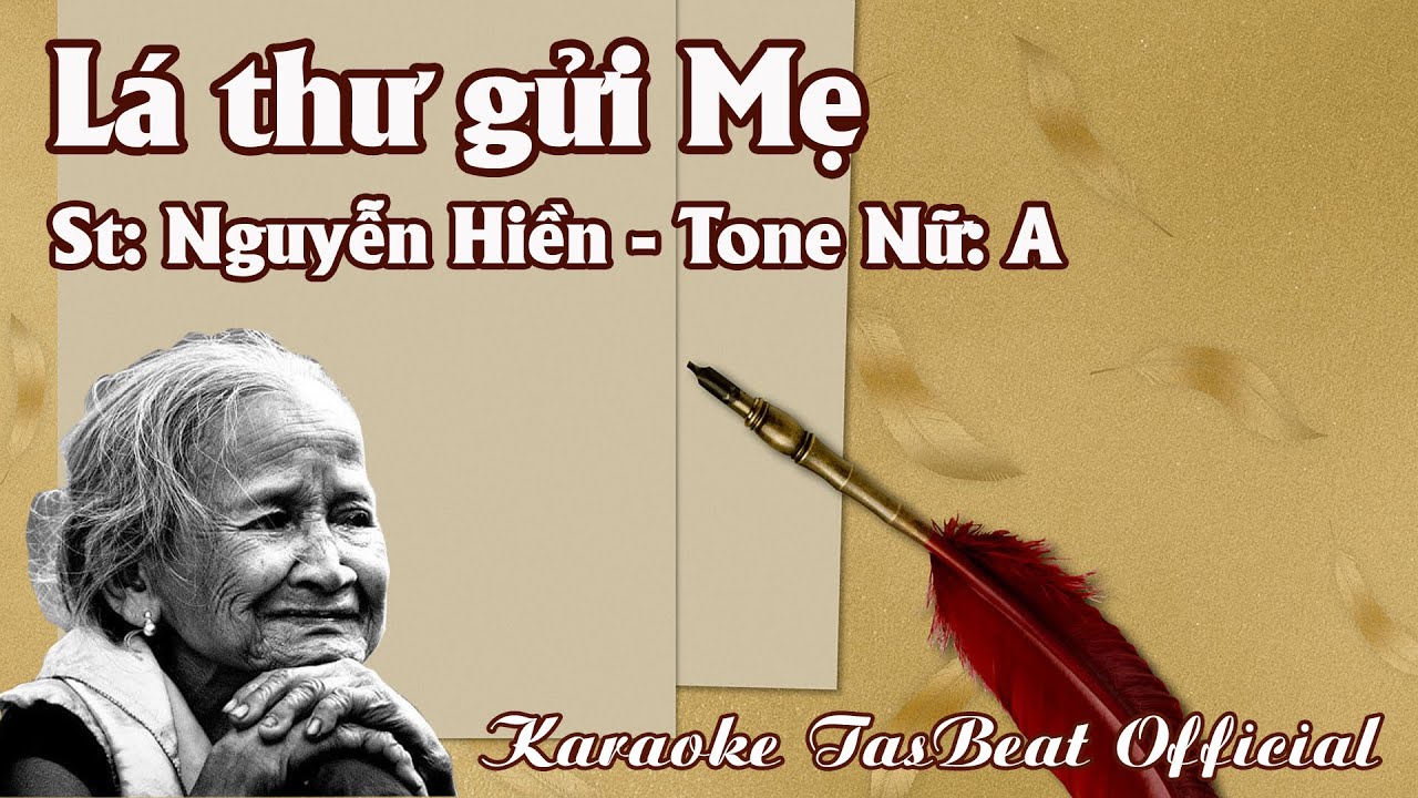 Karaoke Lá Thư Gửi Mẹ Tone Nữ | TAS BEAT
