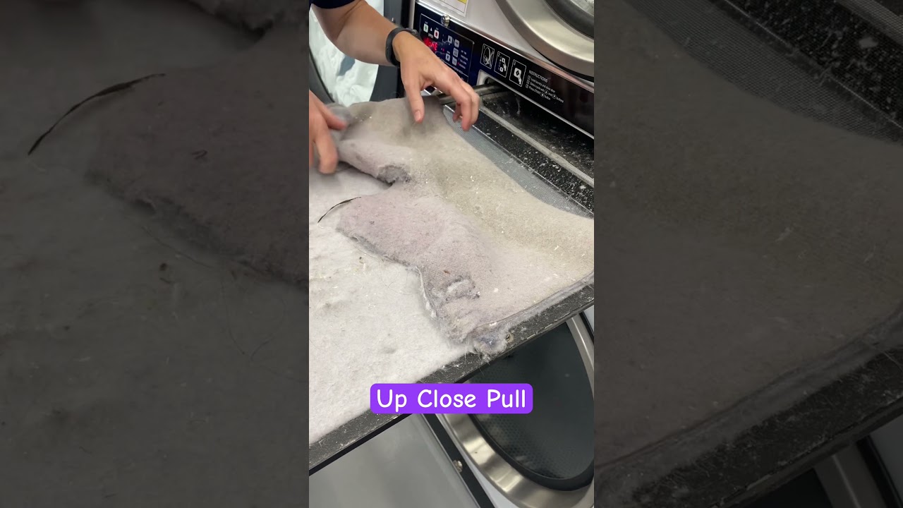 Up close and personal lint pull #laundry