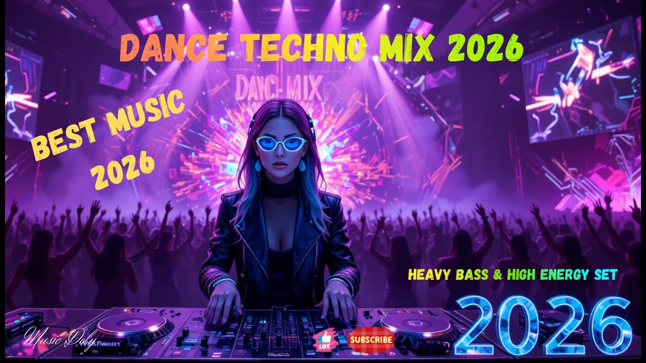 Techno Party Mix 2026 ⚡ Bass Boosted Dark Rave | Nonstop Heavy Bass