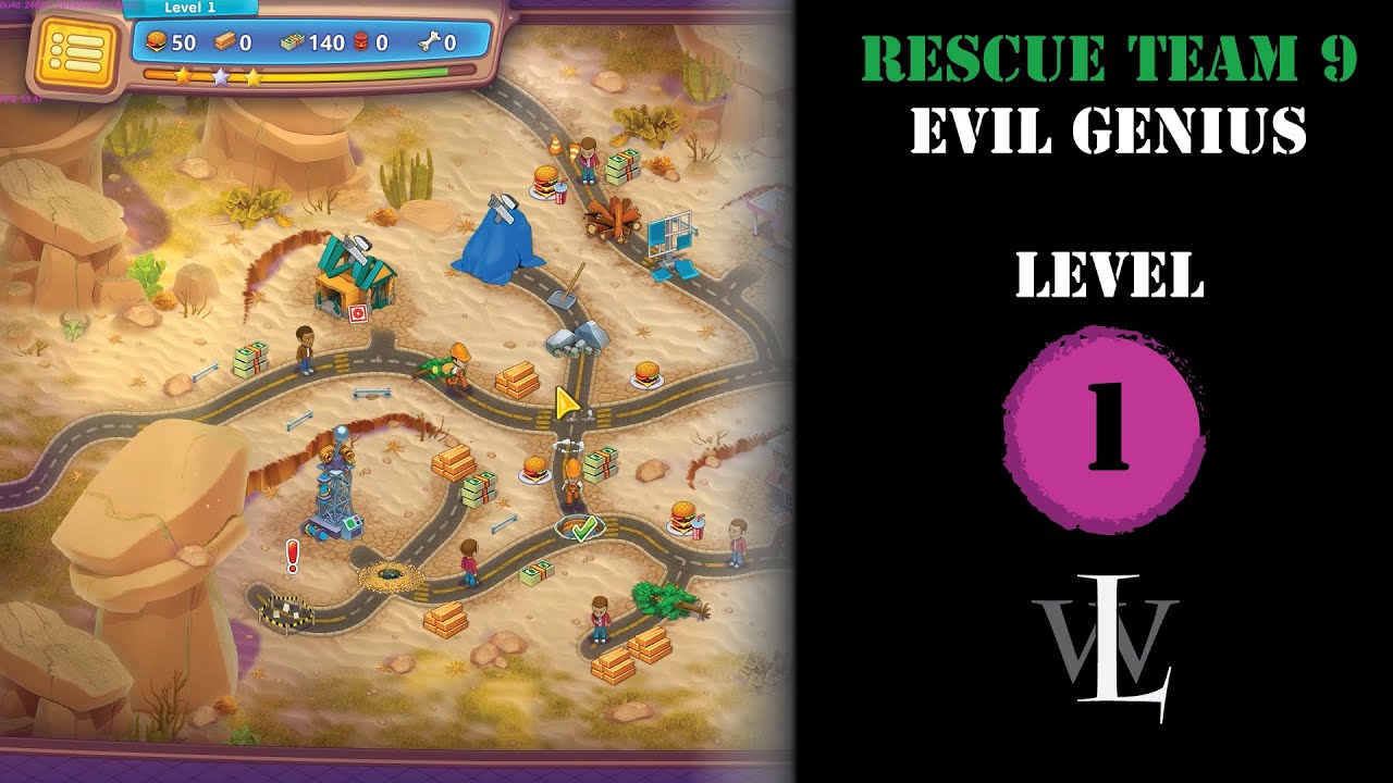 Rescue Team 9 - Evil Genius - Level 1 walkthrough