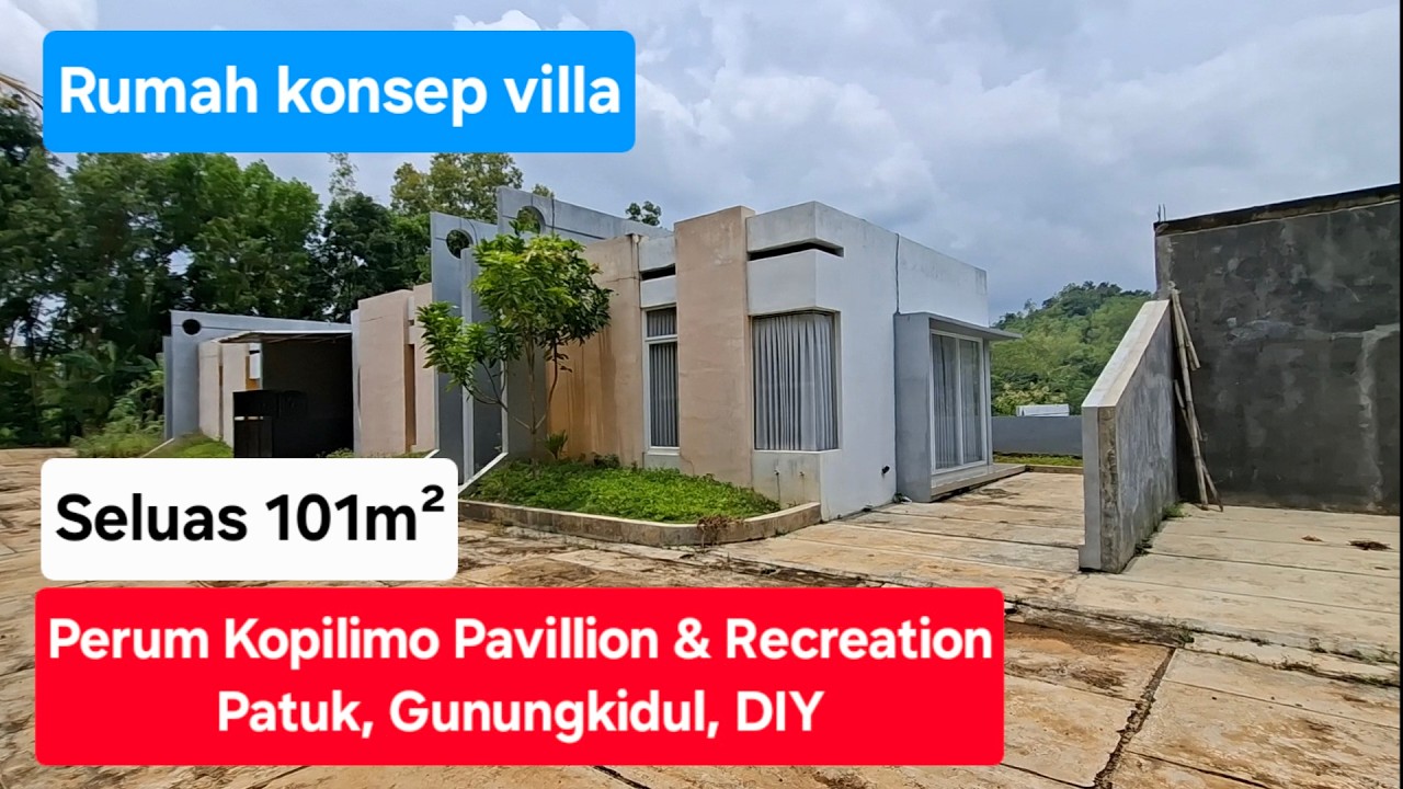 Rumah konsep villa di Perumahan Kopilimo Pavillion & Recreation Patuk, Gunungkidul, DIY