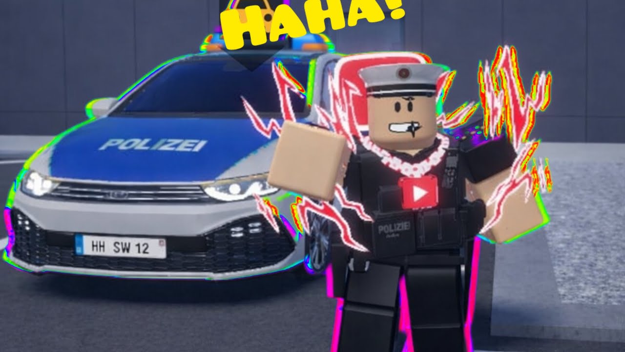 Als Streifen-Cop Crimes Pranken(zu extrem|Roblox Notruf Hamburg)