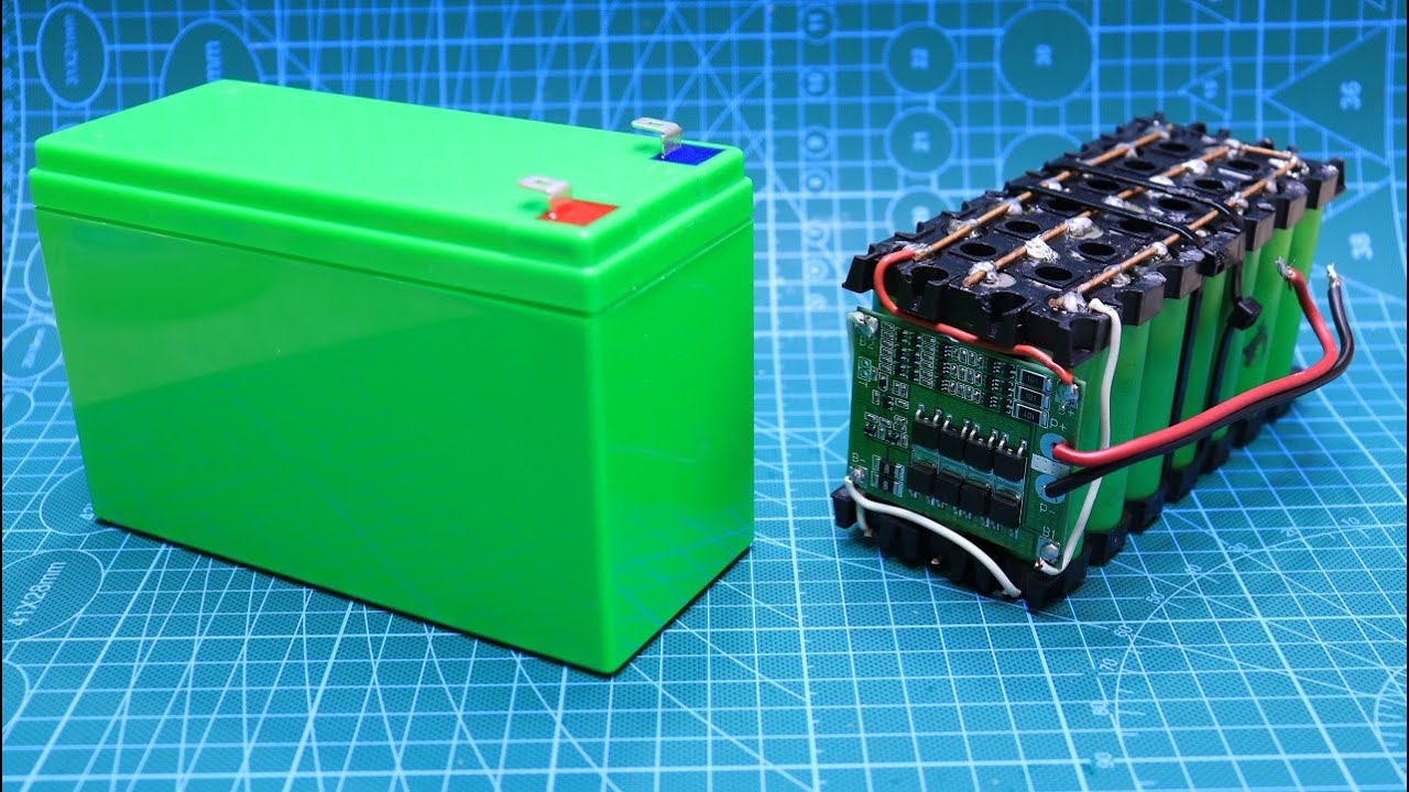 DIY how to make moto bike lithium battery from old cells without spot welder